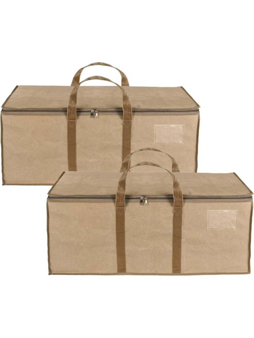 Jumbo Super-Size 81L Heavy Duty Canvas Storage Bags - 2 Pack for Organizing